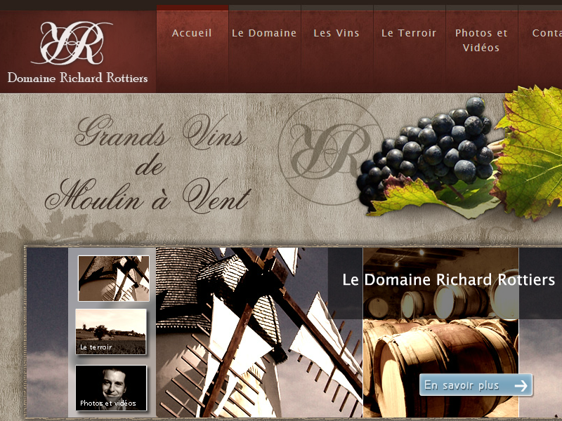 Site Web du Domaine Richard Rottiers